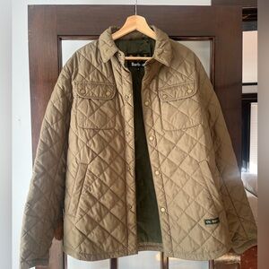 EUC Barbour Men's Olive Quilted Jacket